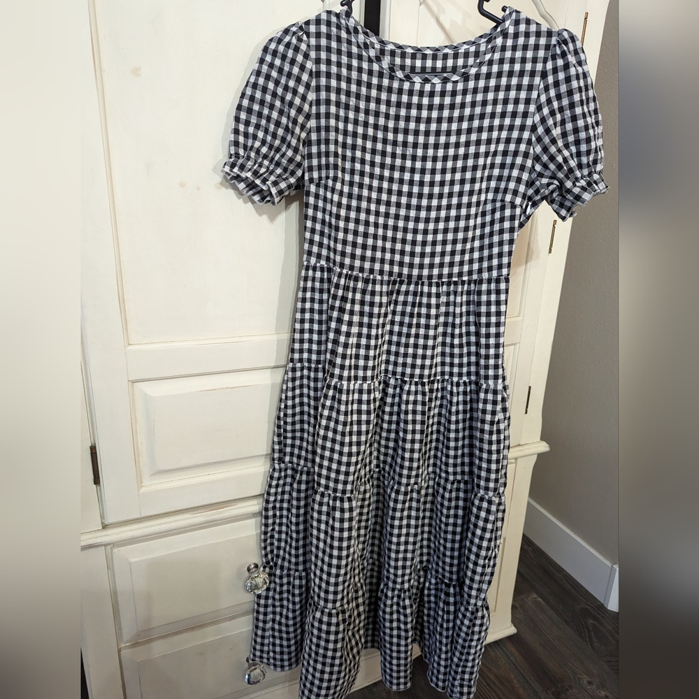 SHEIN- Buffalo Plaid-Maxi dress
